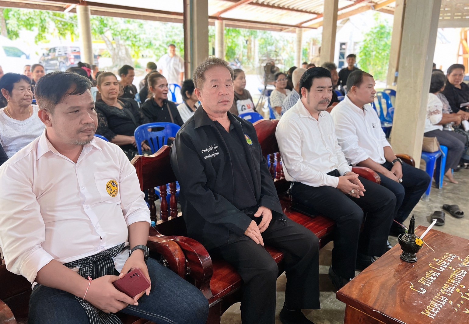 ร่วมพิธีฌาปนกิจศพ นางอรุณ มินชะ ณ วัดทุ่งขมิ้น อำเภอทุ่งหว้า จังหวัดสตูล